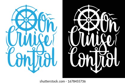 On Cruise Control Printable Vector Illustration