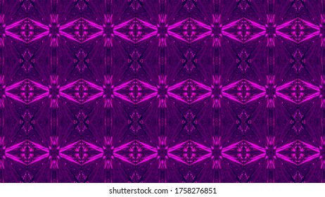 En un fondo oscuro, una rejilla de elementos lilos, violetas y rosados inclinados.
