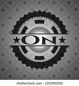 On dark badge