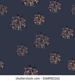 on a dark blue background, slightly muted blue nuts, suitable for wrapping solid gifts