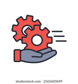 on demand service icon. vector.Editable stroke.linear style sign for use web design,logo.Symbol illustration.