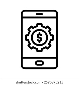 On Demand Services Line Vector Illustration On White Background.
