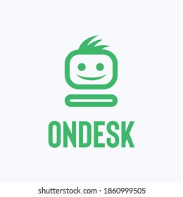 Design-Vorlage für das Logo auf dem Schreibtisch