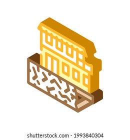 on edge of precipice house isometric icon vector. on edge of precipice house sign. isolated symbol illustration