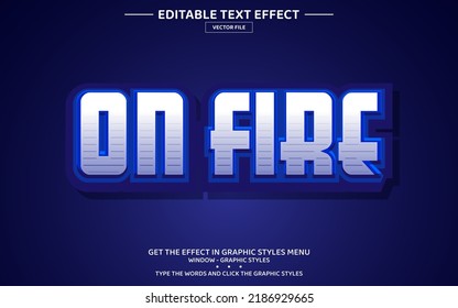 On Fire 3D Editable Text Effect Template