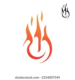 On  Fire Icon Vector Image