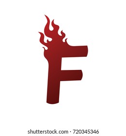 on fire initial letter alphabet - logo logotype template