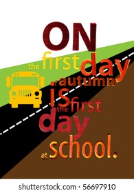On the first day of autumn is first day at school