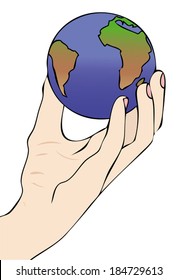 And on the first day He created the Earth - Ironic image of the Creation