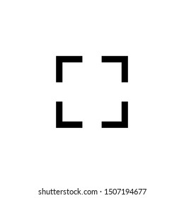 on focus icon vector on white background