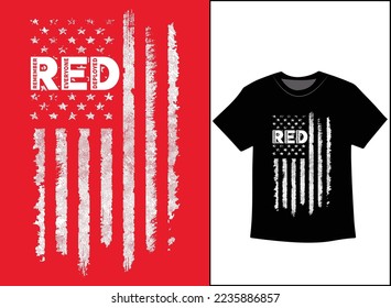 On Friday We Wear Red T-Shirt Vector, We wear Red Remember Everyone Deployed, American Flag Us Veteran T-shirt, American Flag Military TShirt.