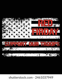 On Friday We Wear a Red American Flag Military Supportive T-Shirt, Shirt Print Template, Army Shirt, 4th of July shirt, Veteran Shirt, USA Army Memorial Day, Remembering The Heroes
