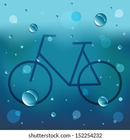on glass and water drop.EPS10