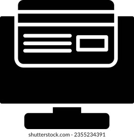 On Glyph Payment Vector Icon Glyph Style