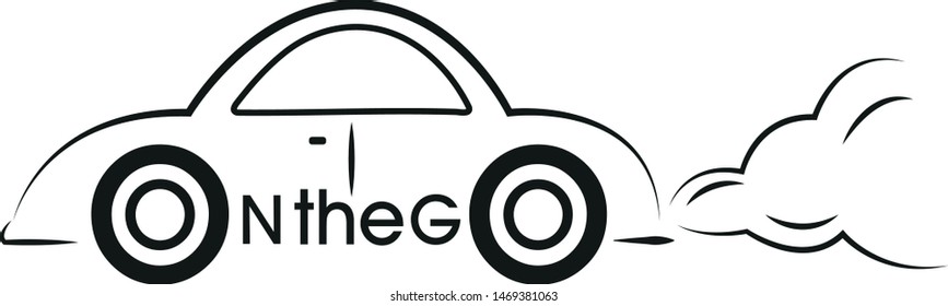on the go typhography in eps 10 version