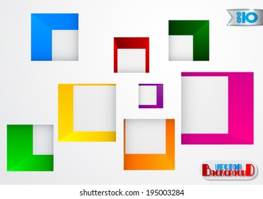 On a gray background of colored squares