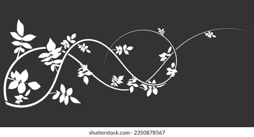 sobre un elemento de fondo gris, la decoración de espinas en papel. material de imagen vectorial