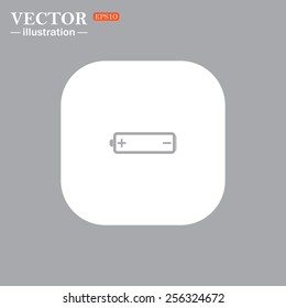 On a gray background gray icon,  battery, vector illustration, EPS 10