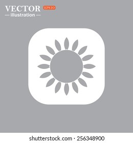 On a gray background gray icon,  gas burner gas stove.