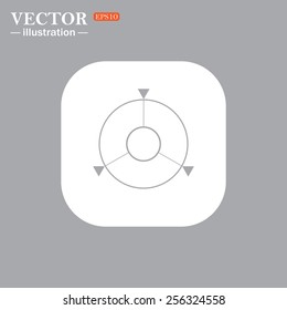 On a gray background gray icon,  GPS navigation,  vector illustration, EPS 10