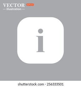 On a gray background gray icon,  icon of info,   vector illustration, EPS 10