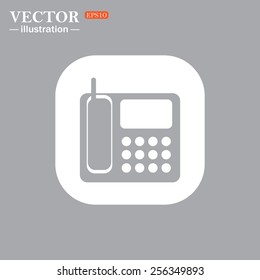 On a gray background gray icon,  phone, vector illustration, EPS 10