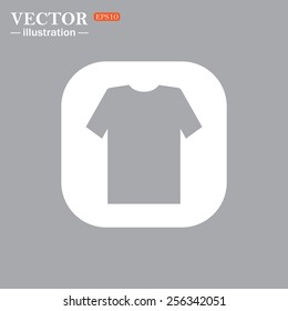 On a gray background gray icon,  Tshirt, vector illustration, EPS 10
