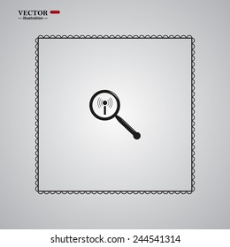 On a gray background, Search wi-fi network , vector illustration, EPS 10