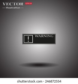 On a gray background with shadow. Frame warnings, important information security. Vector illustration EPS 10