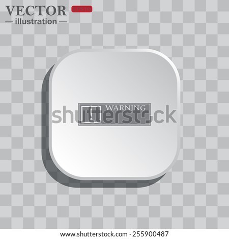 On a gray background white square with rounded corners. icon  Frame warnings, important information security. Vector illustration EPS 10