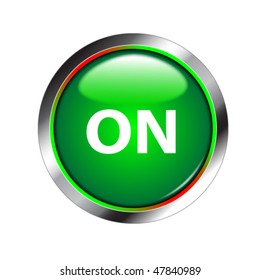 On greeen shiny button