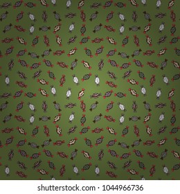 On green, black and brown colors. Colorful seamless pattern with candy abstract geometric style. Trendy vector background.