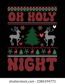 ON HOLY NIGHT TSHIRT DESIGN