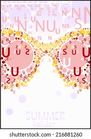 on hot summer days for custom design printing pattern vector. graphic design, posters, and gifts. polka dot sunglasses illustration.