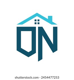 On House Logo Design Vorlage. Letter ON Logo für Immobilien, Baugewerbe oder andere häusliche Angelegenheiten