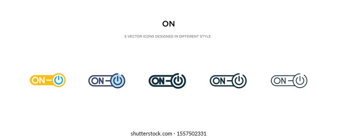 on icon in different style vector illustration. two colored and black on vector icons designed in filled, outline, line and stroke style can be used for web, mobile, ui