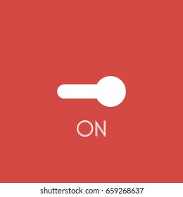 on icon. sign design. red background