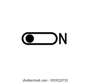 ON icon vector. Linear style sign for mobile concept and web design. Switch button symbol illustration. Pixel vector graphics - Vector