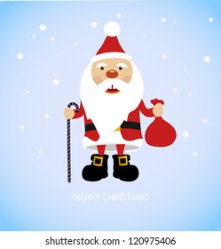 on the image cheerful Santa Claus is presented