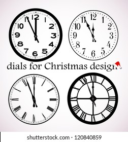 on the image Christmas dials for design with separate shooters are presented