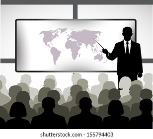 on the image the presentation of the businessman is presented