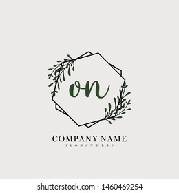 ON Initial beauty floral logo template