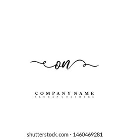 ON Initial beauty floral logo template