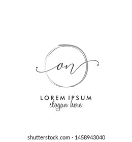 ON Initial beauty monogram logo vector