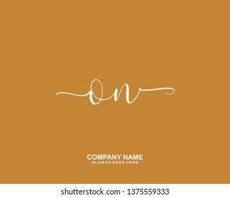 ON Initial handwriting logo vector
