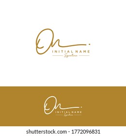 ON Initial letter handwriting and signature logo.