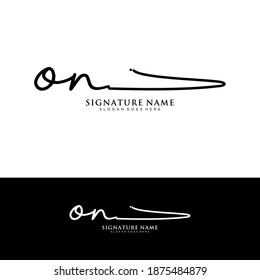 ON Initial letter handwriting and signature logo.