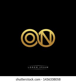 ON initial letter linked circle capital monogram logo modern template