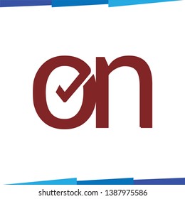 on Initial Letter with tick Logo Icon Vector template