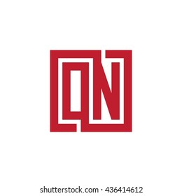 ON initial letters looping linked square logo